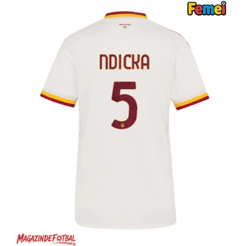AS Roma Evan Ndicka #5 Tricou Fotbal Replică 2026-27 Femei Deplasare AS Roma Evan Ndicka #5 Tricou Fotbal Replică 2026-27 Femei Deplasare
